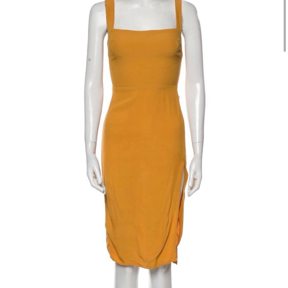 Reformation Elegant Mustard Dress